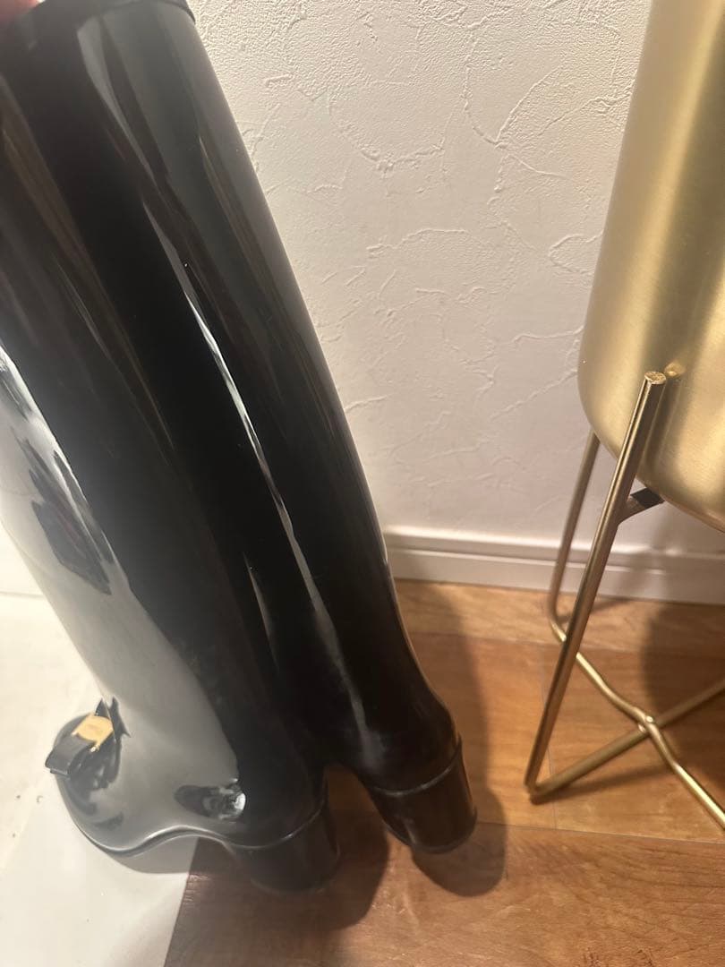 【Ferragamo】フェラガモ ヴァラリボン レインブーツ長靴ブラック雨具6M