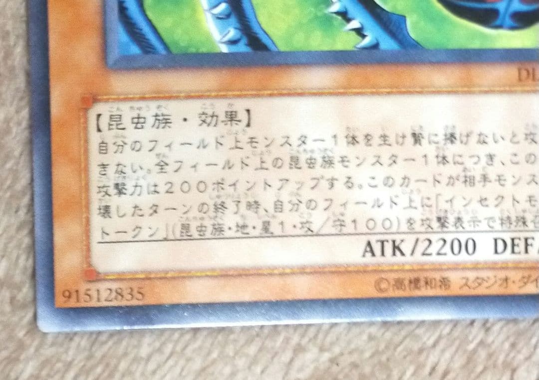 遊戯王　インセクト女王　レリーフ抜け　エラーカード