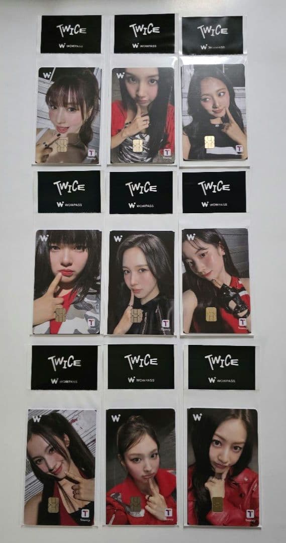 TWICE WOWPASS 公式カード 10周年記念未公開自撮り 全18枚セット