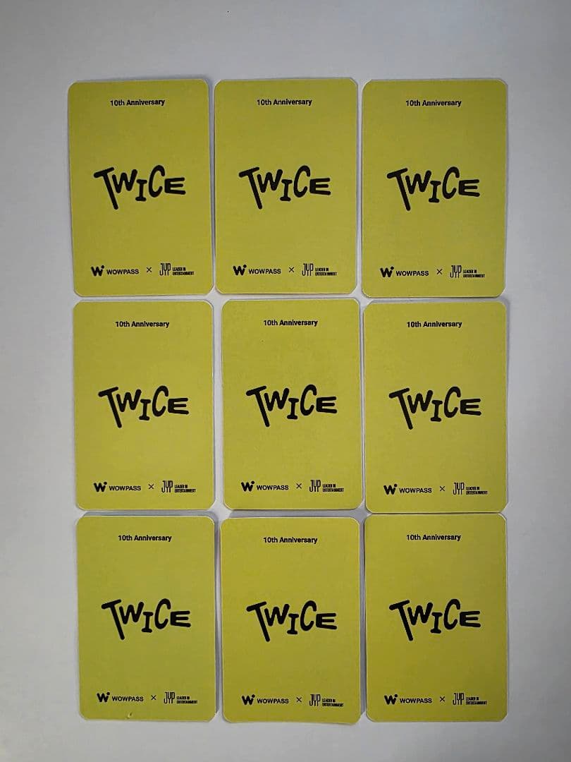 TWICE WOWPASS 公式カード 10周年記念未公開自撮り 全18枚セット
