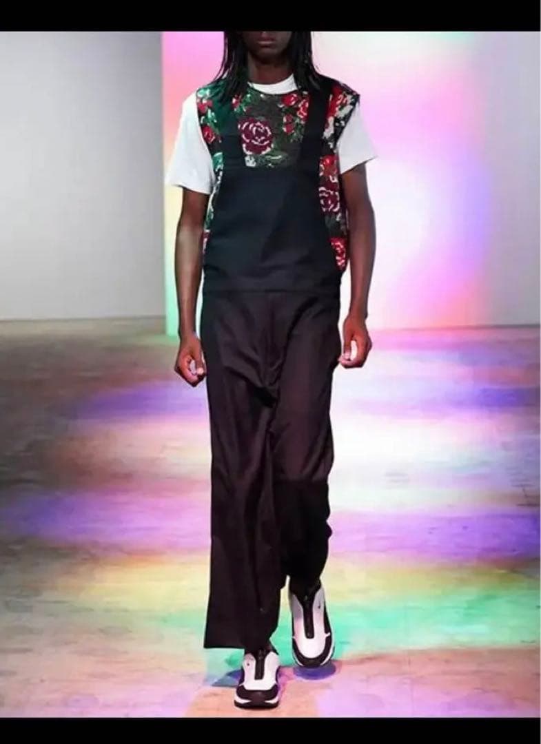 【美品・即完売モデル】コムデギャルソンオムプリュス　薔薇　ドッキング　ベスト