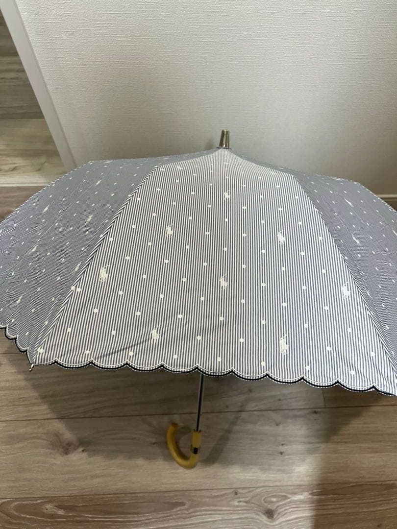 ポロラルフローレン　折りたたみ日傘 ストライプ柄