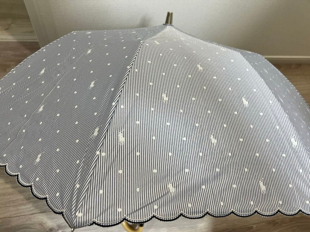 ポロラルフローレン　折りたたみ日傘 ストライプ柄