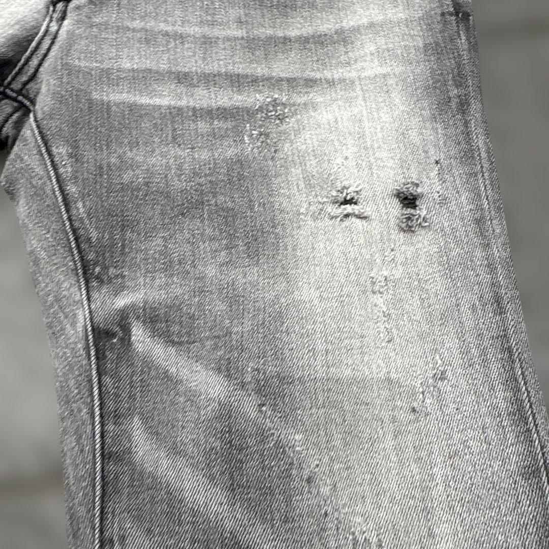 mnmlダメージスキニーデニム 29 スリムフィット グレー　希少