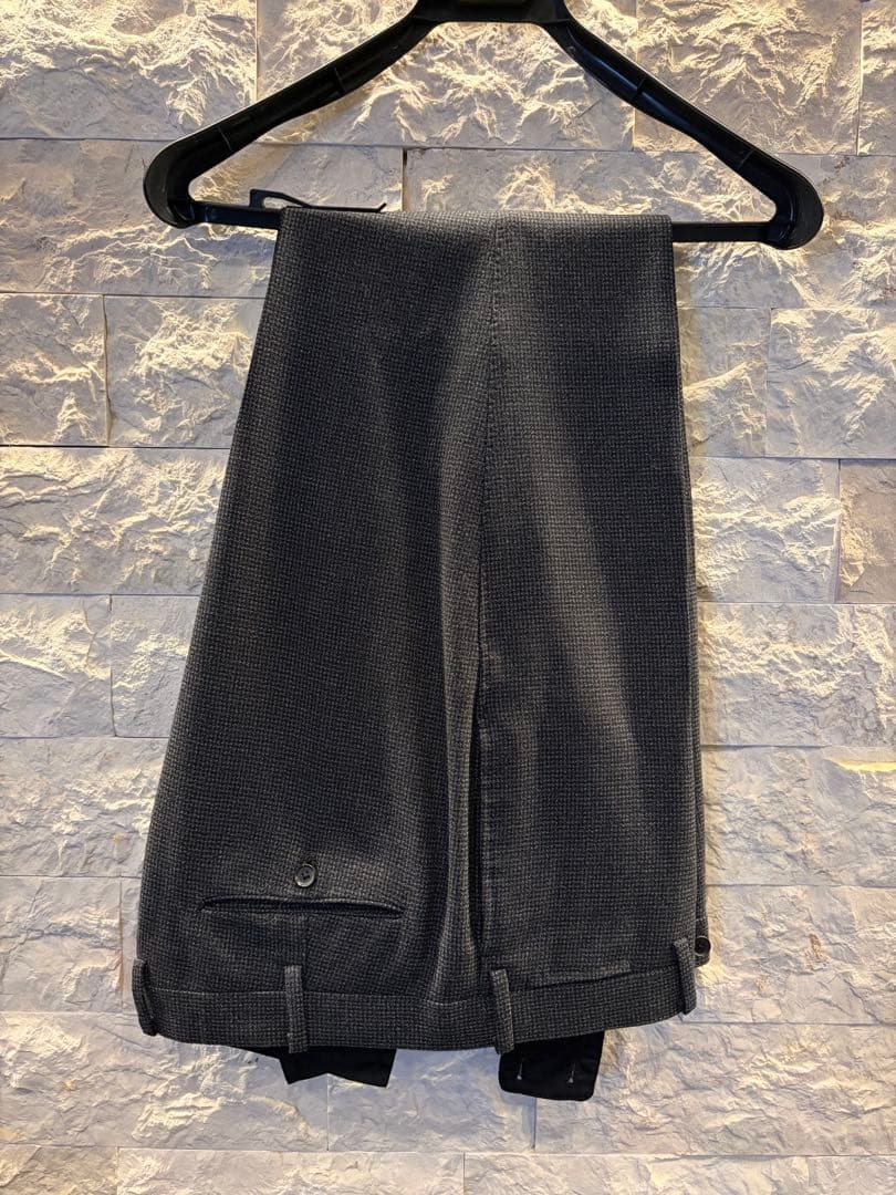 美品 Barneys New York 千鳥柄 ダークグレイ サイズ52