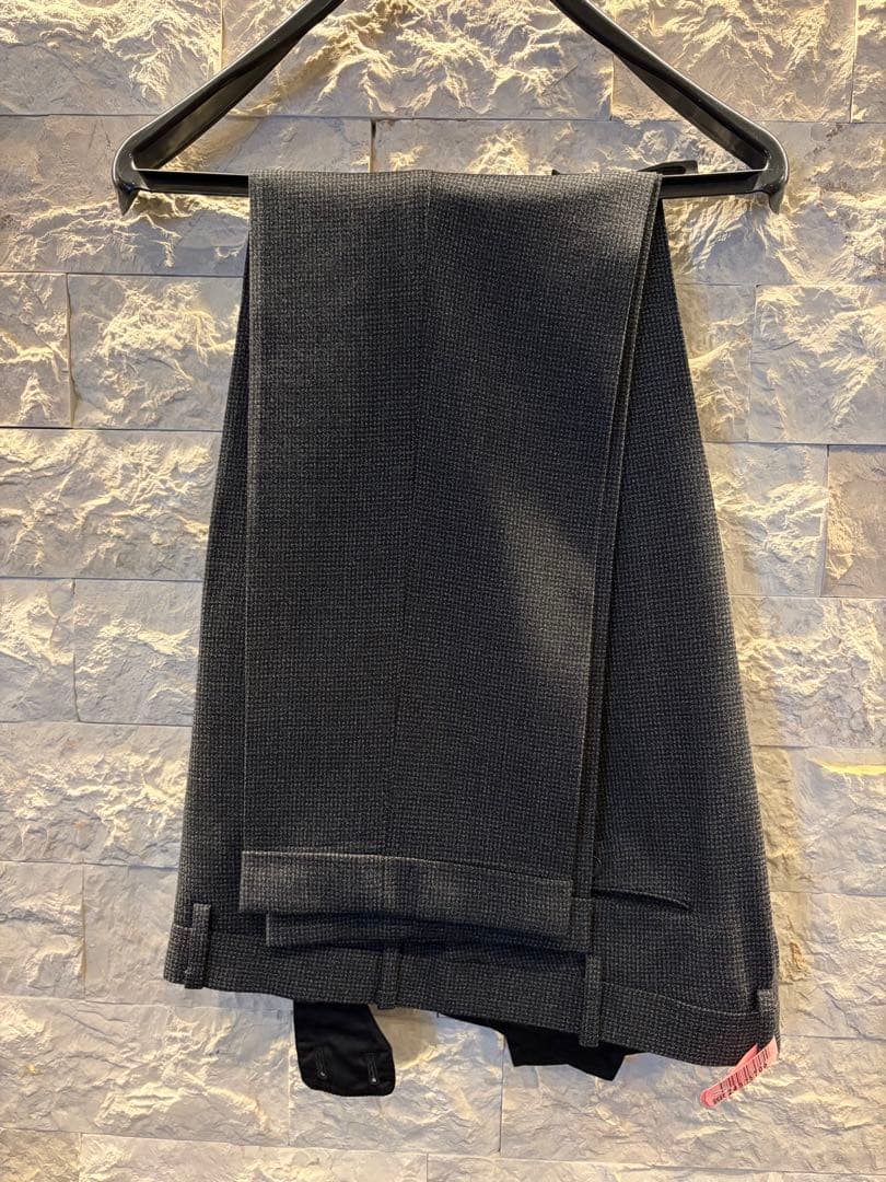 美品 Barneys New York 千鳥柄 ダークグレイ サイズ52