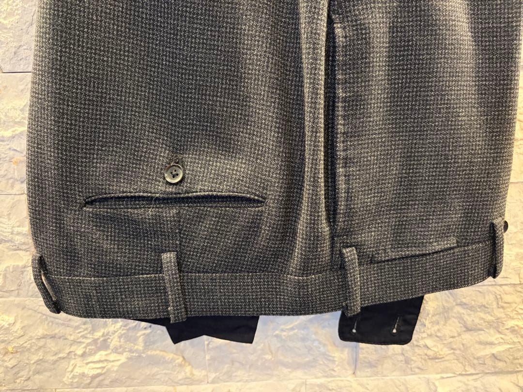 美品 Barneys New York 千鳥柄 ダークグレイ サイズ52