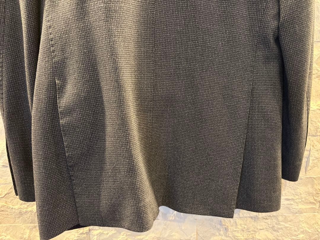 美品 Barneys New York 千鳥柄 ダークグレイ サイズ52