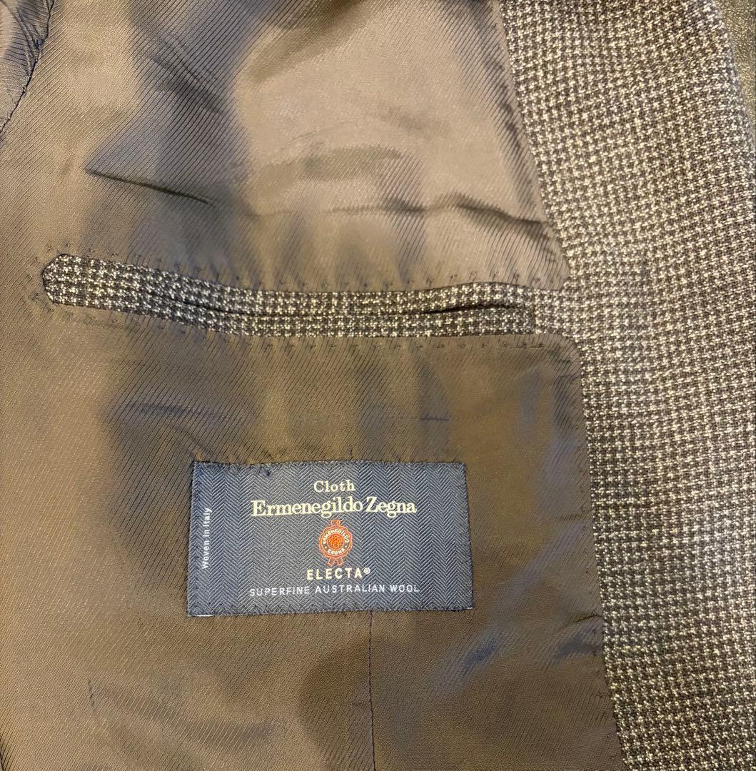 美品 Barneys New York 千鳥柄 ダークグレイ サイズ52