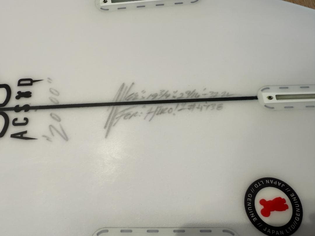 ACSOD 2000モデル 6'2\" 32.2L 中古良品