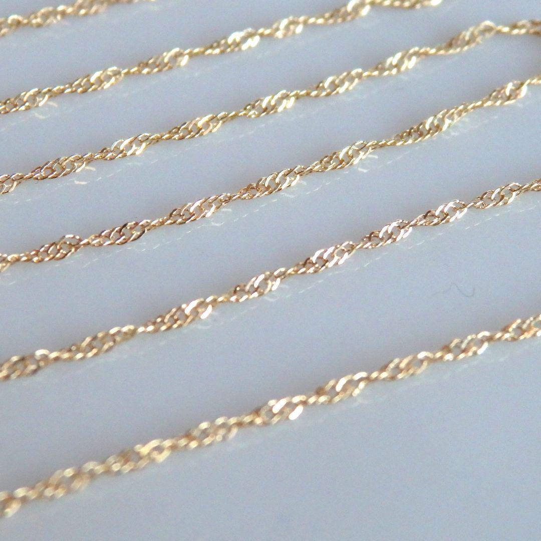 平蔵　k10ネックレス　スクリューチェーン　フリーアジャスター付き