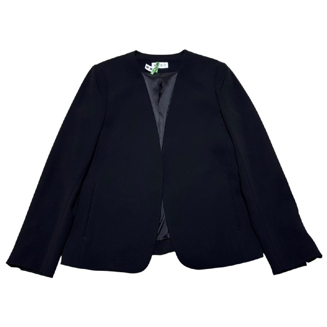 極美品　サイズM　プラステ　ノーカラー　スカート　スーツ　セットアップ　黒