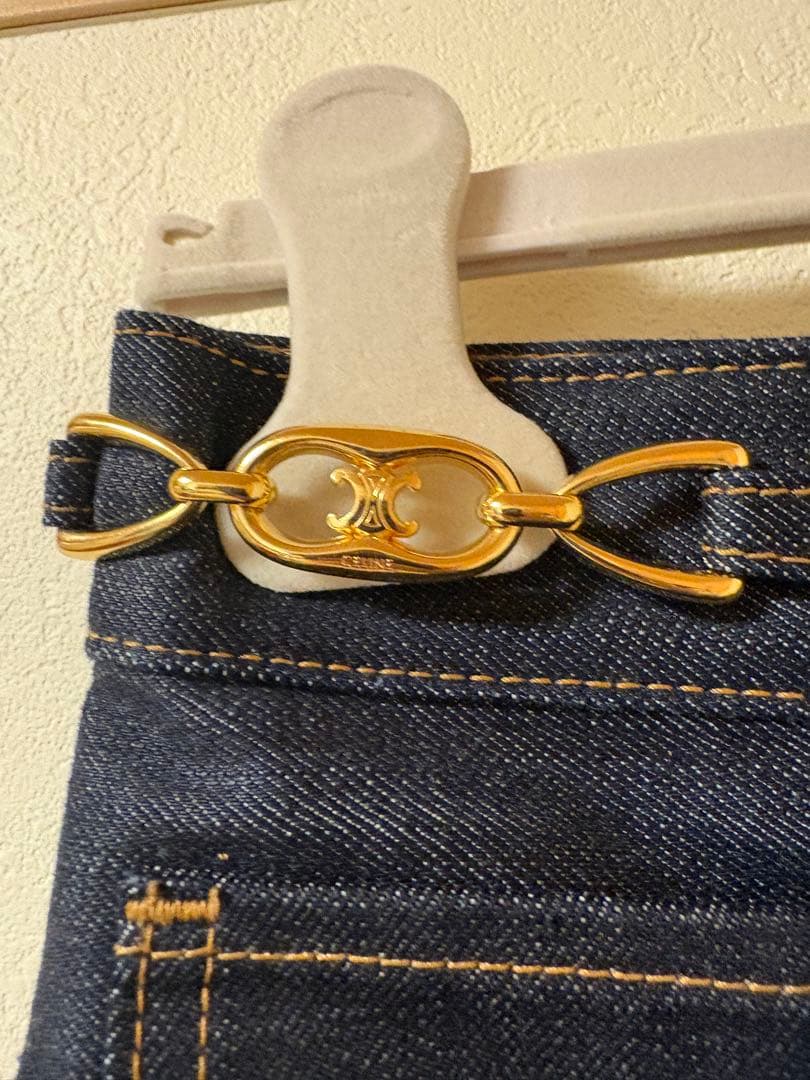 CELINE セリーヌ　インディゴデニム ガウチョパンツ　28 保存袋付き！