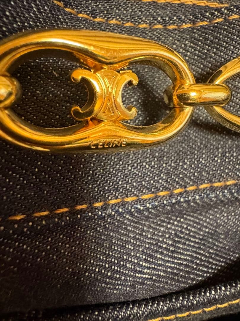 CELINE セリーヌ　インディゴデニム ガウチョパンツ　28 保存袋付き！