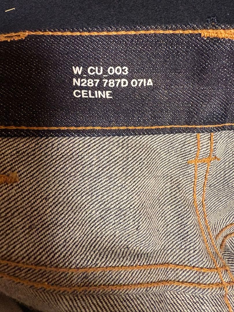 CELINE セリーヌ　インディゴデニム ガウチョパンツ　28 保存袋付き！