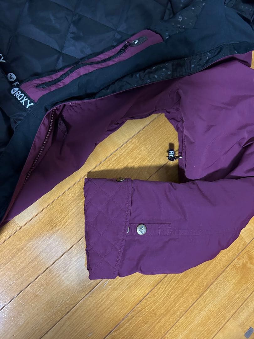 美品★ROXY スノーボードジャケット 防水10K パープル　Ｌ　スキー　ウェア