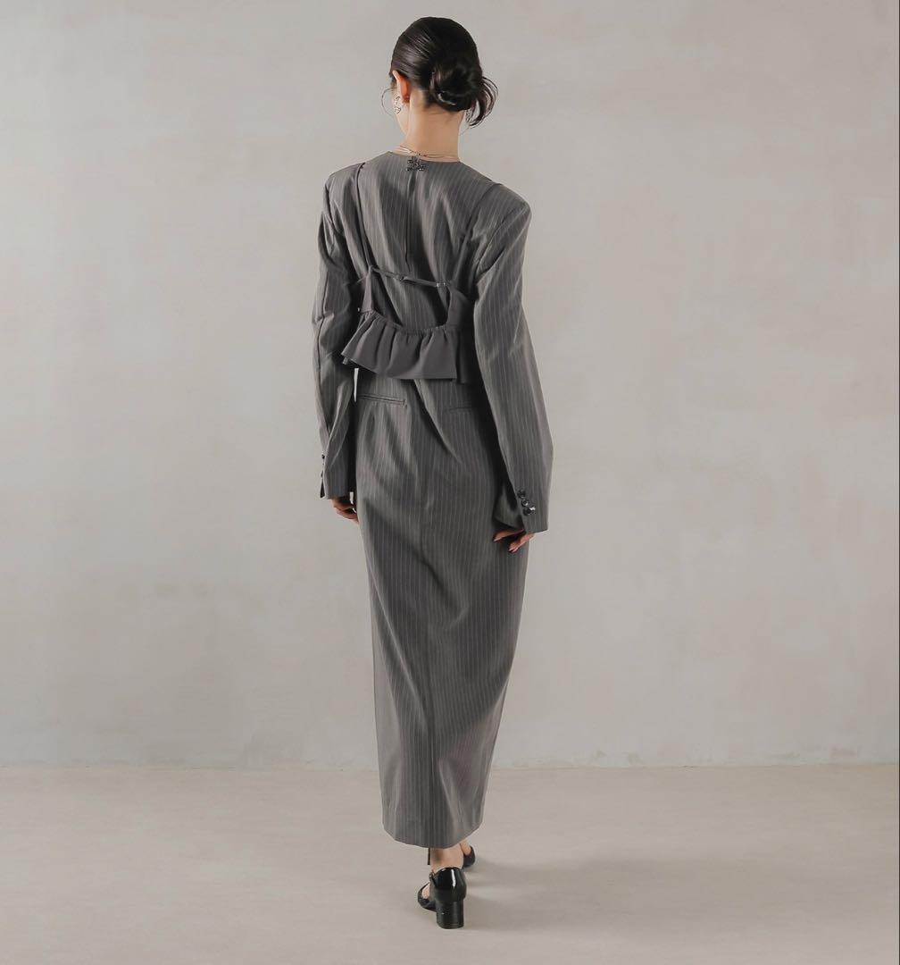 Kana ストライプテーラード ビスチェ ドレス ワンピース オケージョン