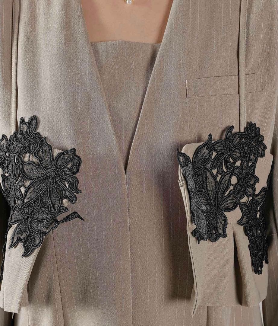 Kana ストライプテーラード ビスチェ ドレス ワンピース オケージョン