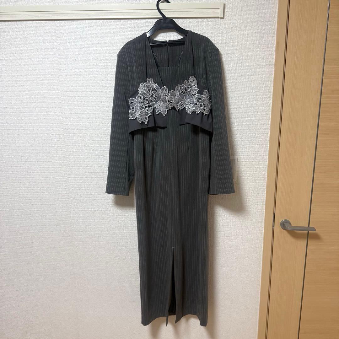 Kana ストライプテーラード ビスチェ ドレス ワンピース オケージョン