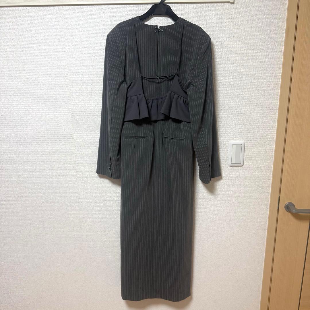 Kana ストライプテーラード ビスチェ ドレス ワンピース オケージョン