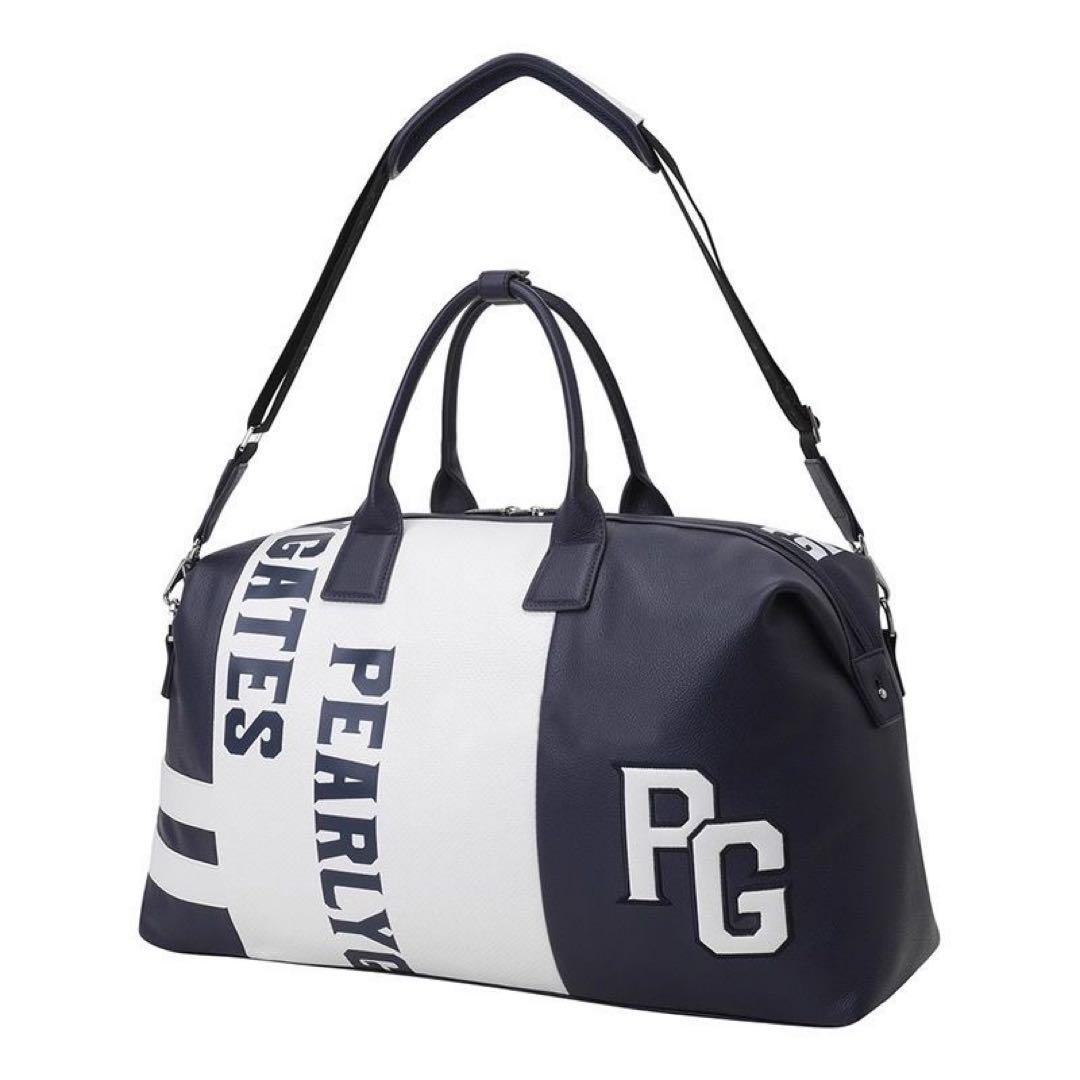 PEARLY GATES ボストンバッグ ネイビー・ホワイト