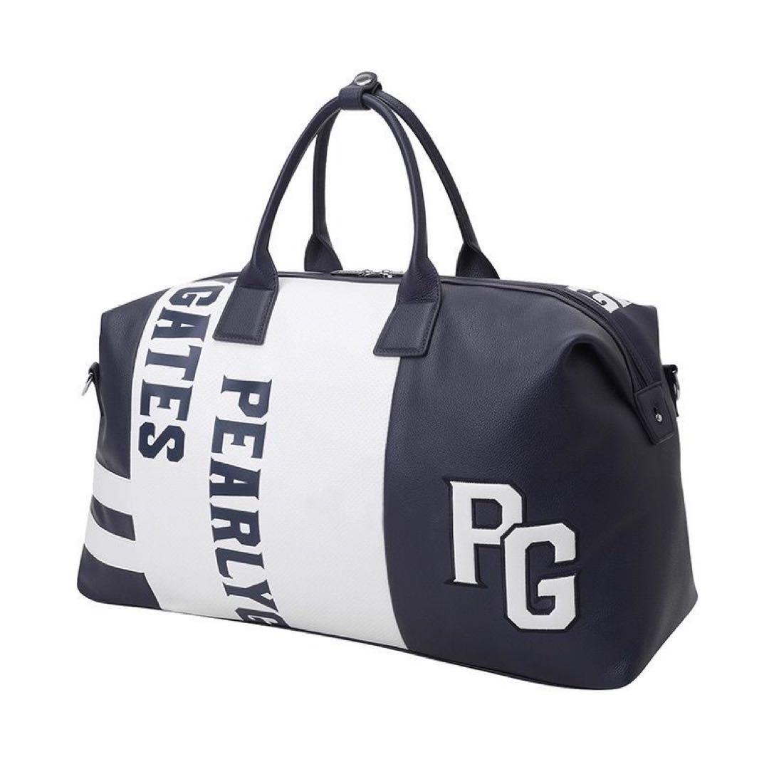 PEARLY GATES ボストンバッグ ネイビー・ホワイト