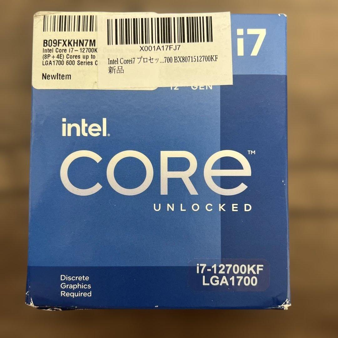 261046 Intel Corei7 プロセッサー 12700KF第12世代