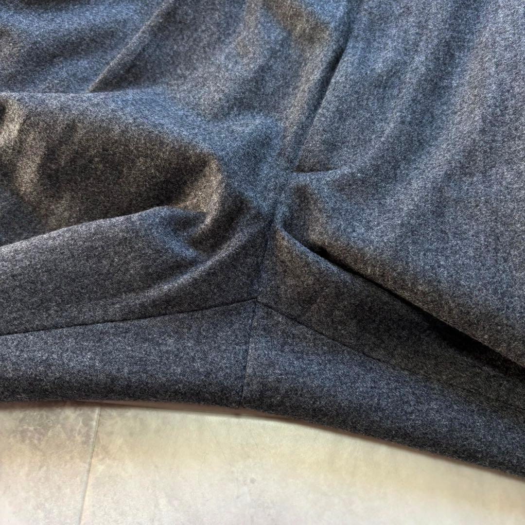 【極美品】ベルウィッチ カノニコ ウールフラノ 2タックワイドトラウザー 48