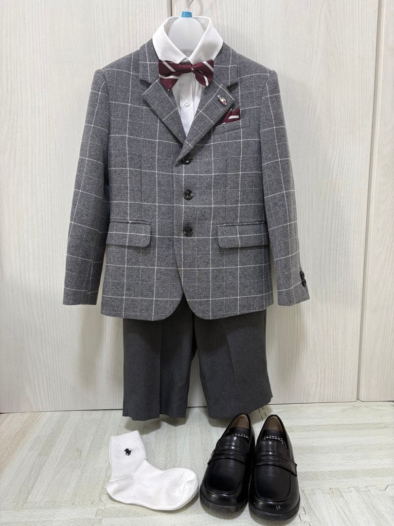 入学式　男の子　スーツ靴靴下セット　（靴18㎝）