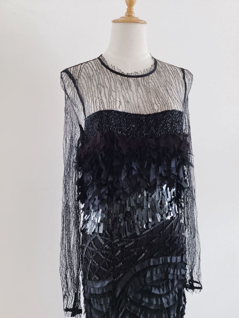 訳あり未使用品/定価2225300円【ESCADA】エスカーダ　ドレス　36