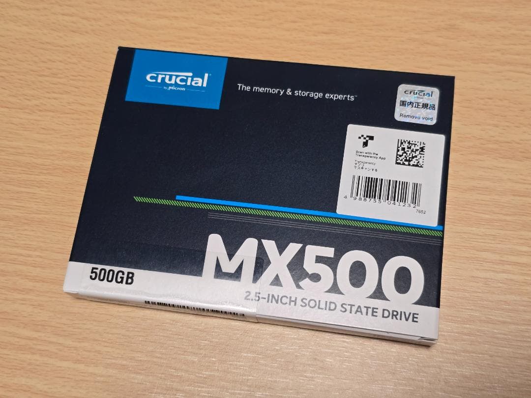 【新品・未開封】Crucial MX500 500GB SSD 国内正規品