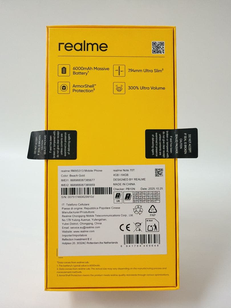 【新品同様】Realme Note 70T Ram 4GB SSD 64GB