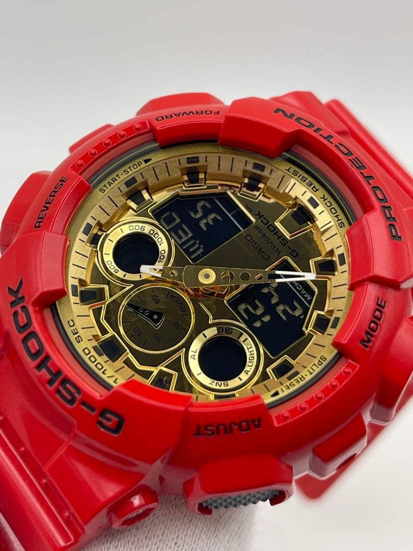 美品 G-SHOCK GA-100VLA-4AJF レッド ゴールド カシオ