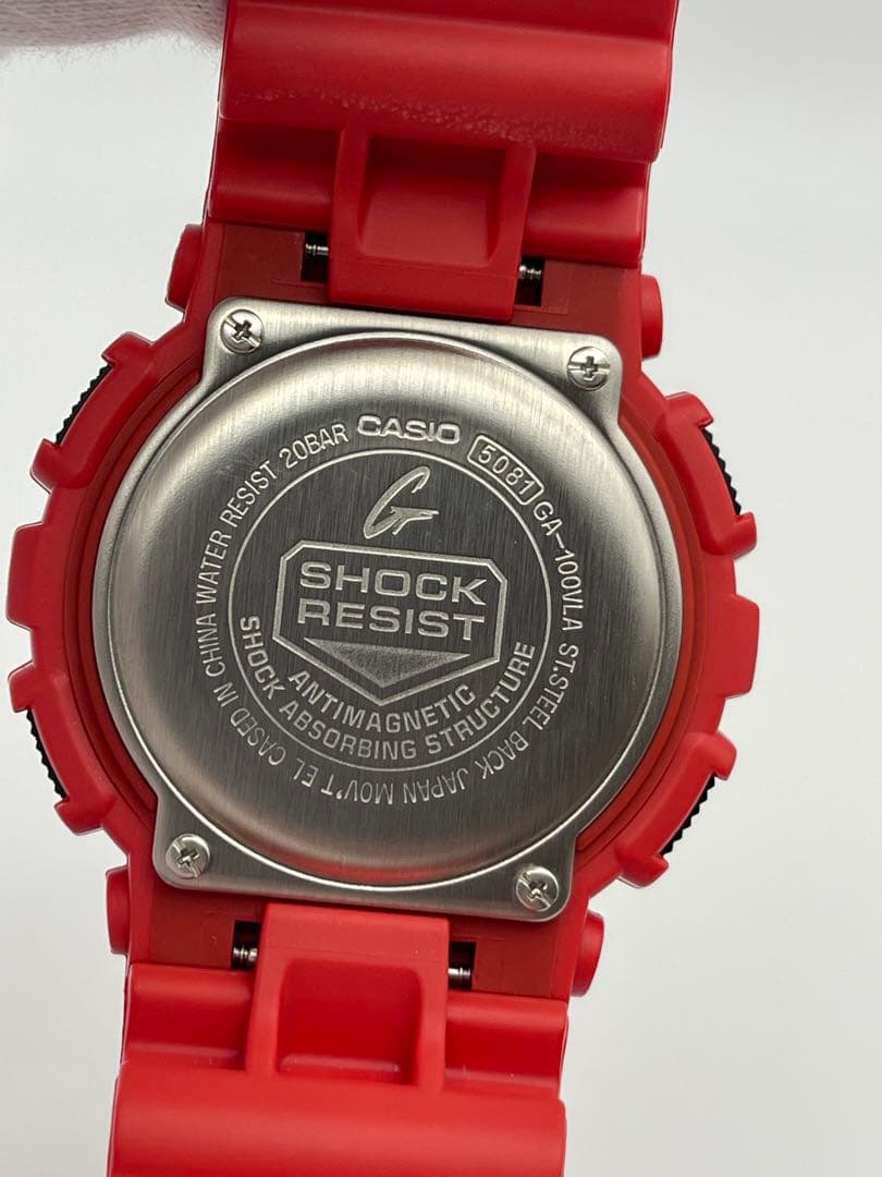美品 G-SHOCK GA-100VLA-4AJF レッド ゴールド カシオ