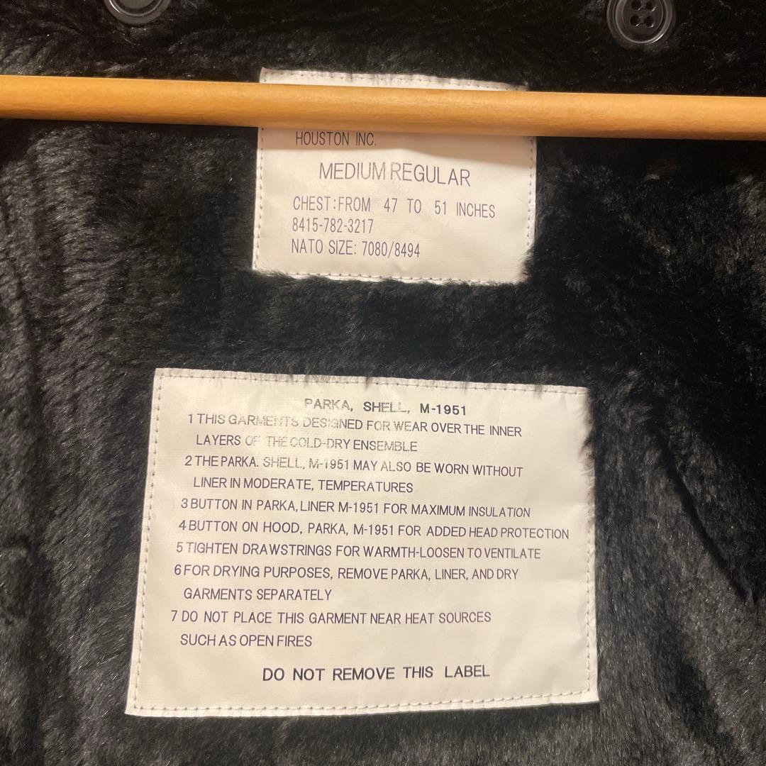 ヒューストンWAIPER別注　M-51モッズコートNARROW FIT ブラック