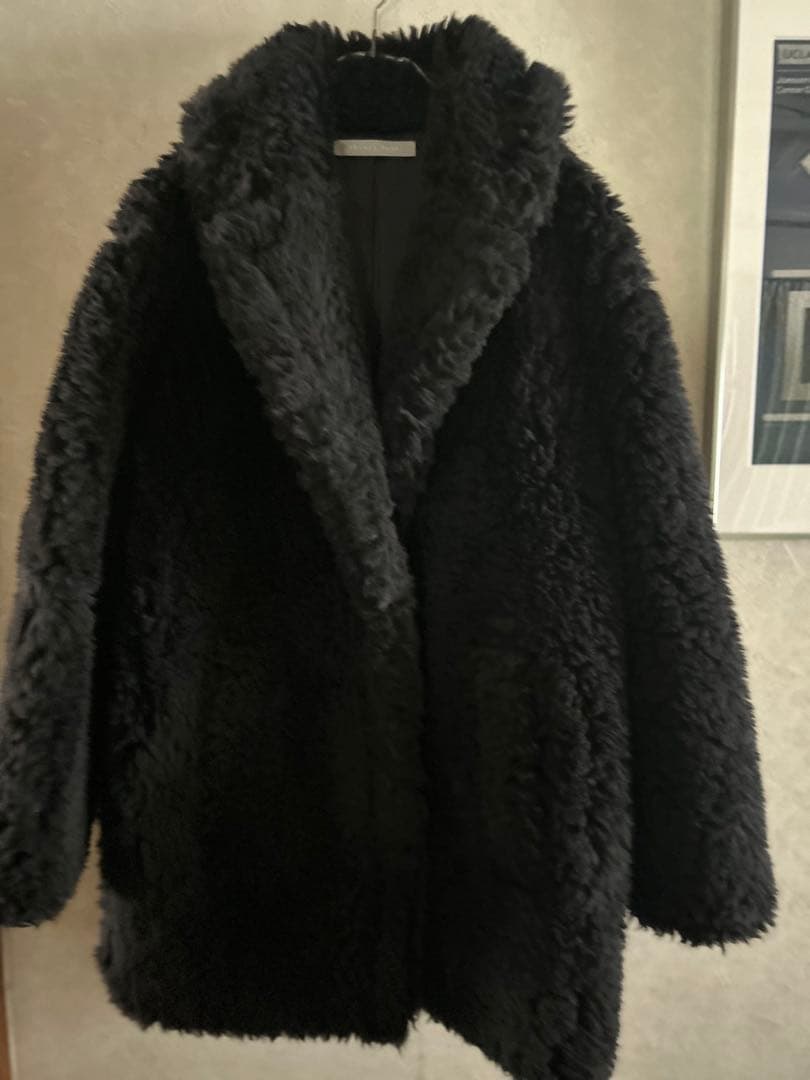 Theory luxe ボアコート テディベアコート 38 黒