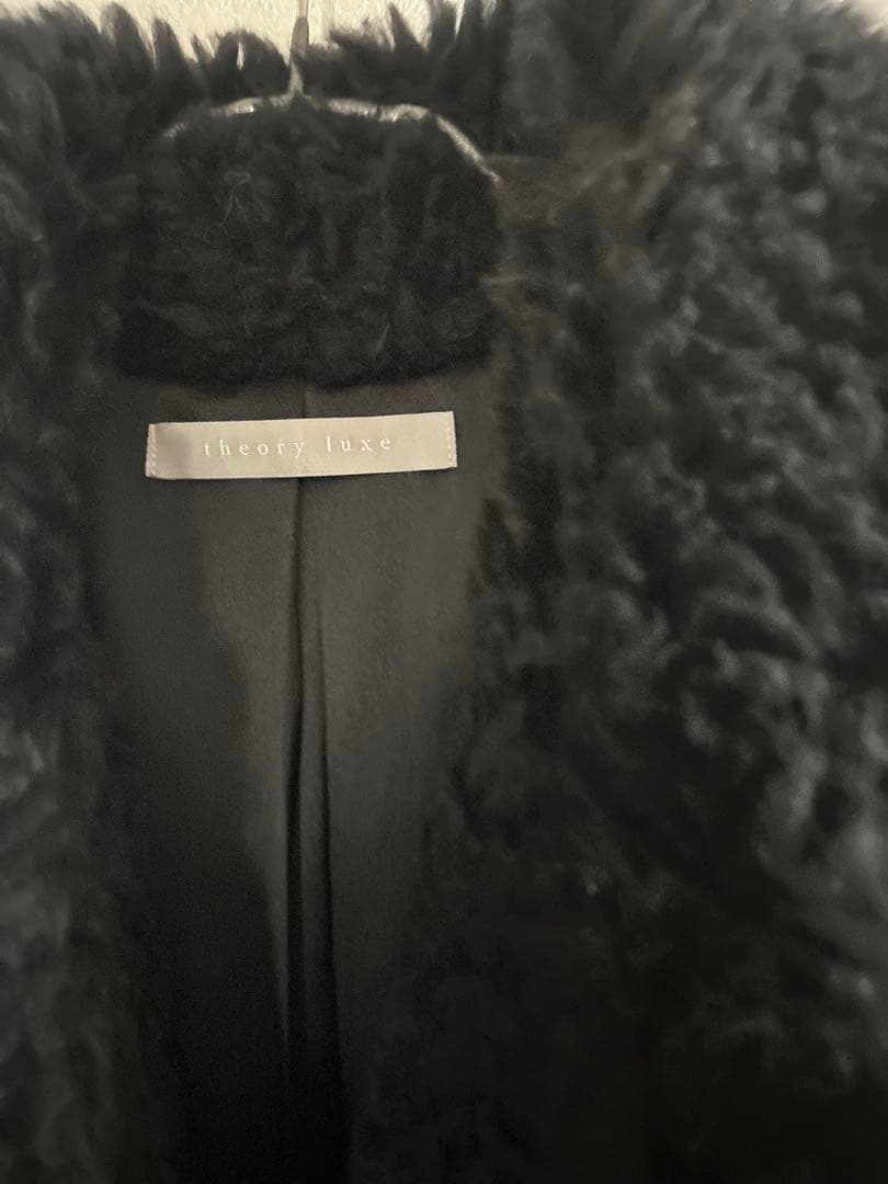 Theory luxe ボアコート テディベアコート 38 黒