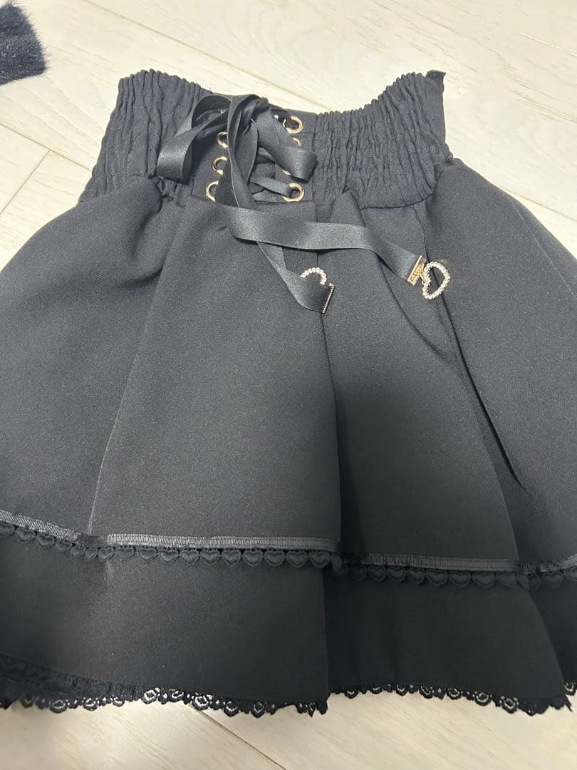 【LIZLISA】2連リボンベルトスカパン リズリサ 地雷系