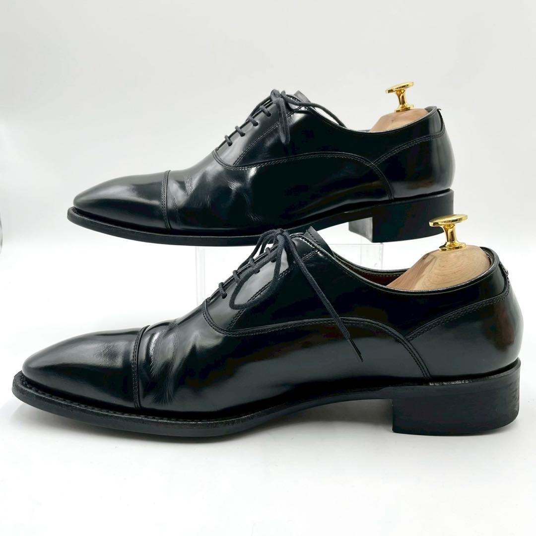 リーガル ストレートチップ 黒 25cm ビジネスシューズ 日本製 Y1259