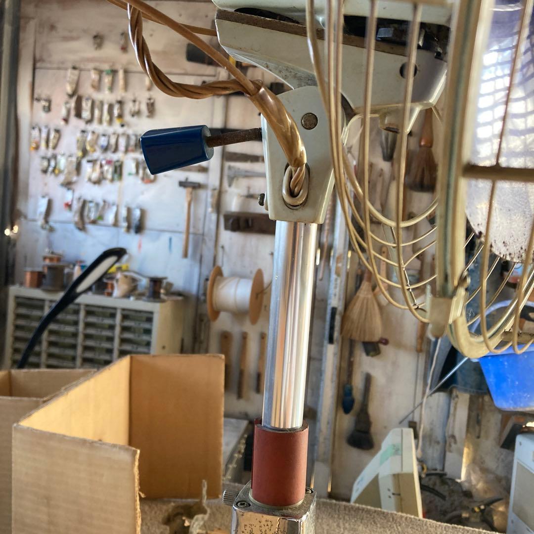 希少 箱付き 三菱 レトロ 扇風機 R30-W型 ブルー 30cm エースファン