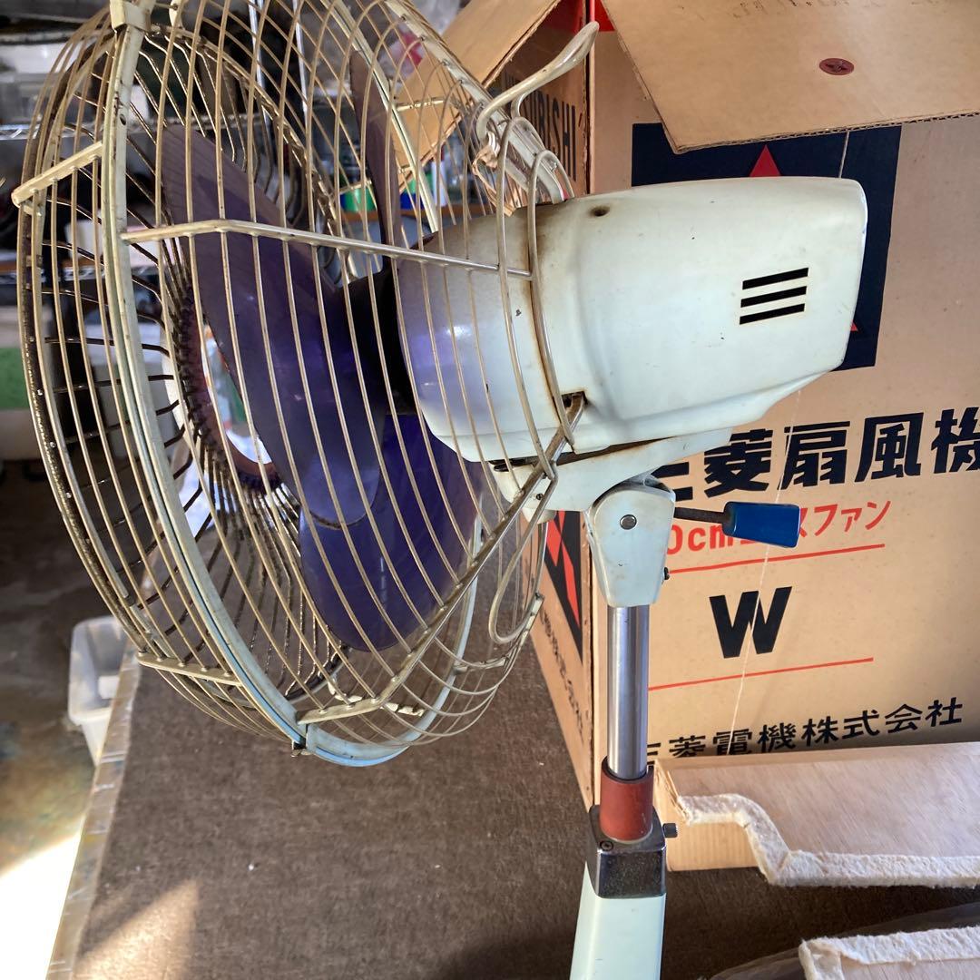 希少 箱付き 三菱 レトロ 扇風機 R30-W型 ブルー 30cm エースファン