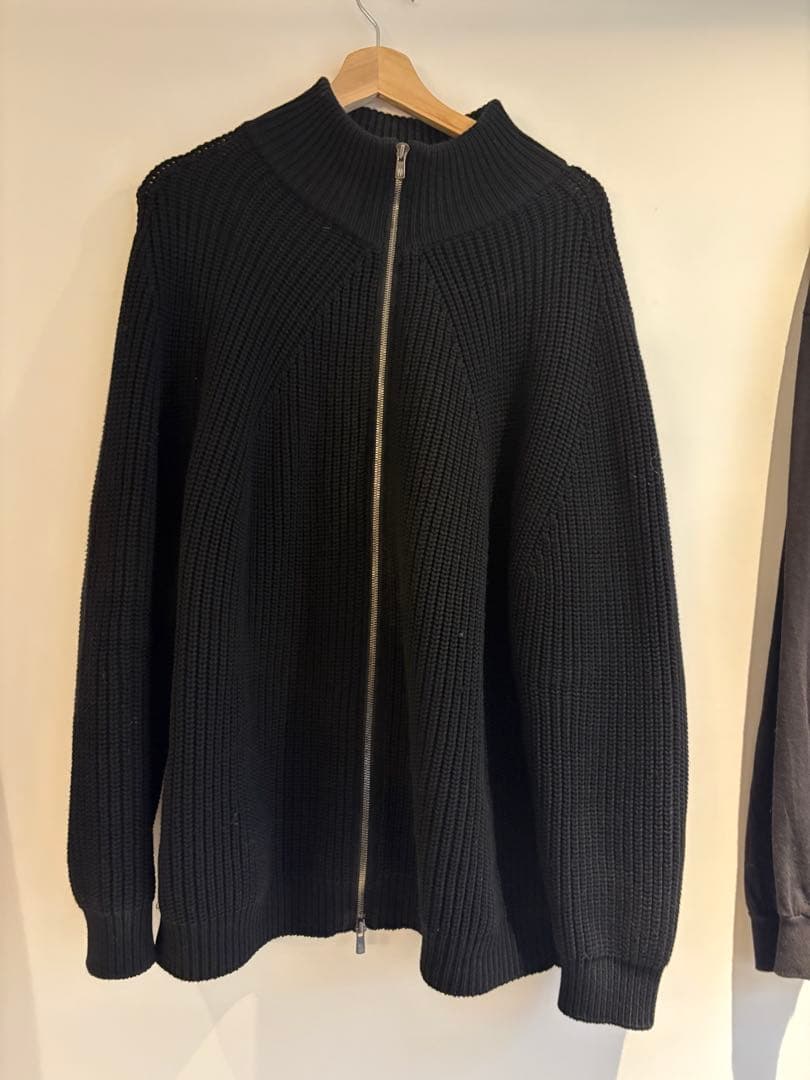 BATONER 3 ブラック ドライバーズニット ジップアップ バトナー