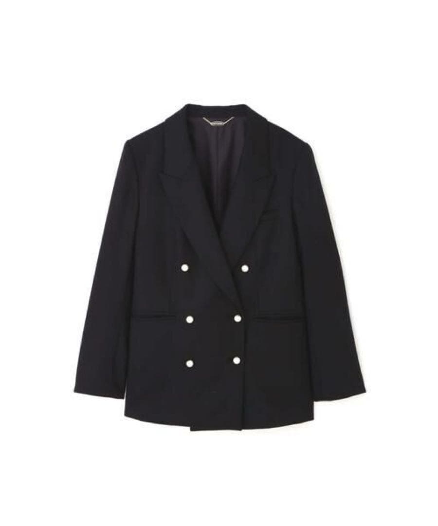 【完売品】ピンキー&ダイアン　ダブルブレストパールボタンジャケット　ブラック