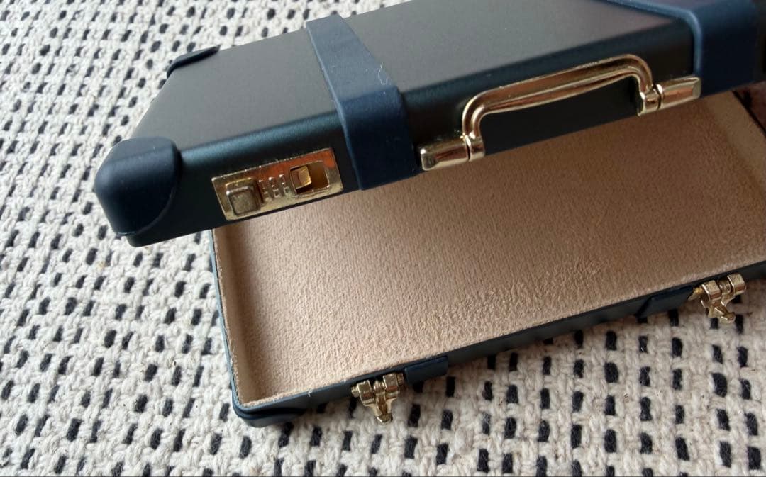 非売品 GLOBE-TROTTER 名刺入れ トランク型　新品　ネイビー