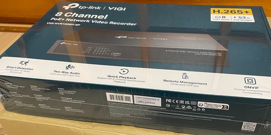 TP Link VIGI 8ch ネットワークビデオレコーダー