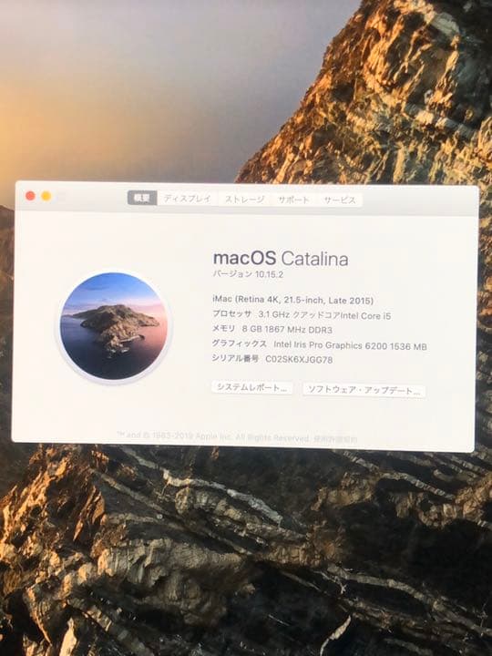 iMac (Retina 4K, 21.5-inch, 2015)超美品