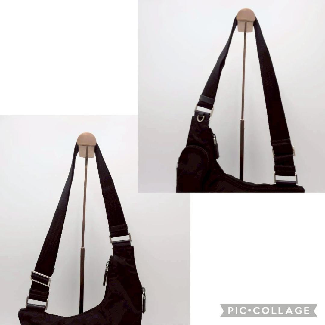 PRADA プラダ テスートナイロン ワンショルダーバッグ ブラック 黒 レザー