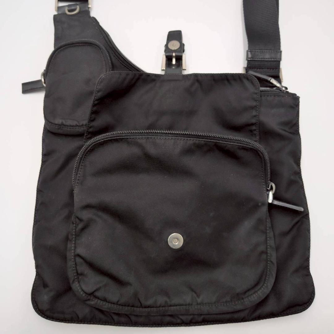 PRADA プラダ テスートナイロン ワンショルダーバッグ ブラック 黒 レザー