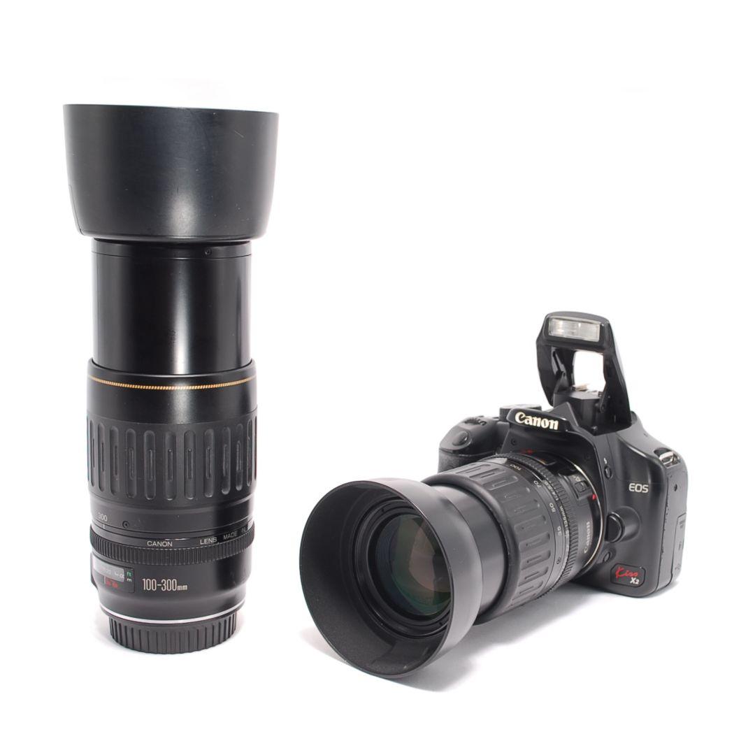 ❤即購入1000円OFF❤ キャノン Kiss X2 超望遠 ダブルレンズ