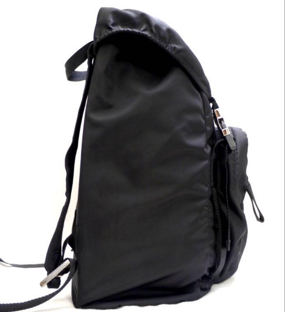 美品◆ PRADA プラダ V135 男女可 ナイロン リュック バックパック黒